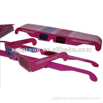 Red/Cyan paper frame 3d glasses